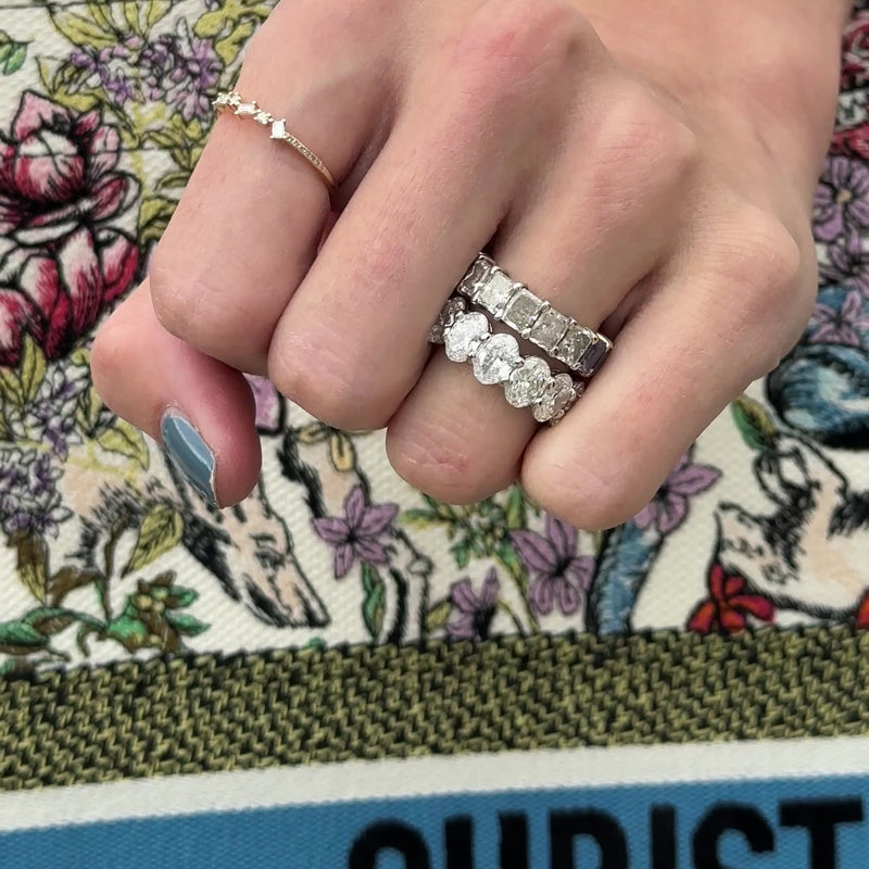 Diamond & Gemstone Oval Band  Lindsey Leigh Jewelry.