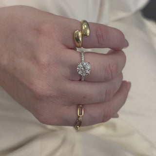 2.08ct Round Diamond on Diamond Band  Lindsey Leigh Jewelry.
