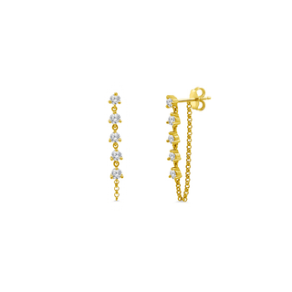 Prong Set Diamond Chain Stud  Lindsey Leigh Jewelry.
