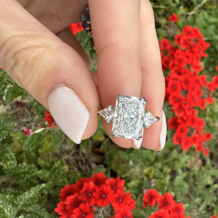 Radiant Diamond with Side Shields - Lindsey Leigh Jewelry