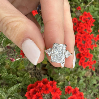 Radiant Cut with Kite Cut Side Stones  Lindsey Leigh Jewelry.
