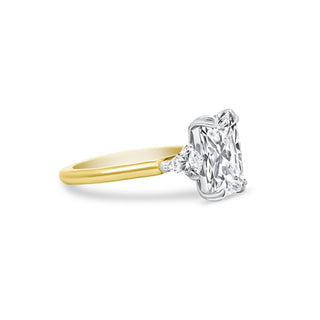 Radiant Cut with Kite Cut Side Stones  Lindsey Leigh Jewelry.
