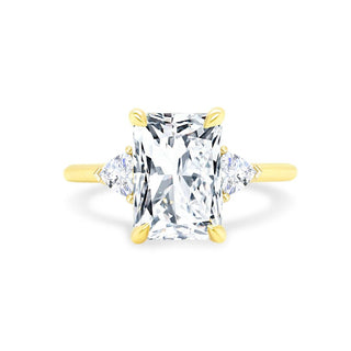 Radiant Cut with Trillion Cut Side Stones  Lindsey Leigh Jewelry.
