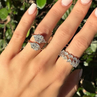 Radiant Cut with Trillion Cut Side Stones  Lindsey Leigh Jewelry.
