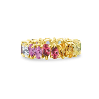 Gemstone Rotating Pear Band  Lindsey Leigh Jewelry.
