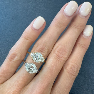 Round with Trapezoid Cut Side Stones  Lindsey Leigh Jewelry.
