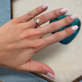 Round Solitaire on Split Shank  Lindsey Leigh Jewelry.
