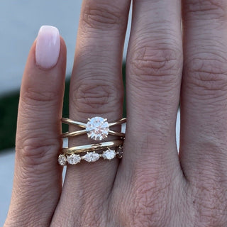 Round Solitaire on Split Shank  Lindsey Leigh Jewelry.
