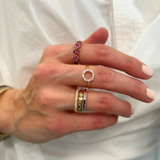 Sample Sale Diamond Fishtail Eternity Band  Lindsey Leigh Jewelry.
