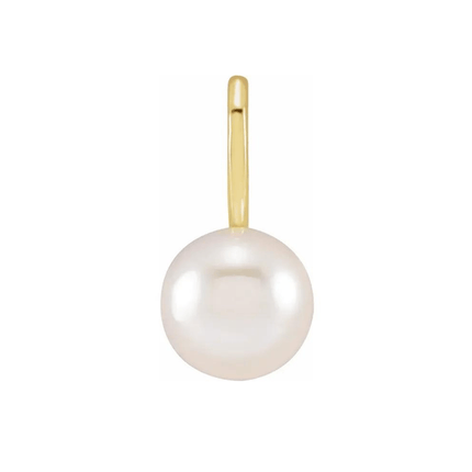 Solitaire Pearl Charm - Lindsey Leigh Jewelry