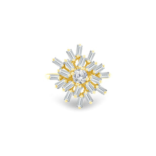 Straight Baguette Burst Ring  Lindsey Leigh Jewelry.
