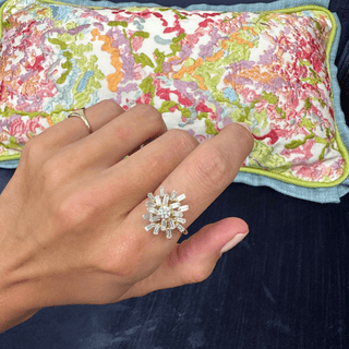 Straight Baguette Burst Ring  Lindsey Leigh Jewelry.
