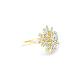 Straight Baguette Burst Ring  Lindsey Leigh Jewelry.
