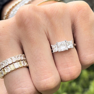 Triple Princess Cut  Lindsey Leigh Jewelry.
