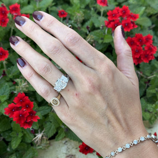 Triple Radiant Cut  Lindsey Leigh Jewelry.
