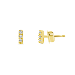 Tiny Diamond Bar Stud  Lindsey Leigh Jewelry.
