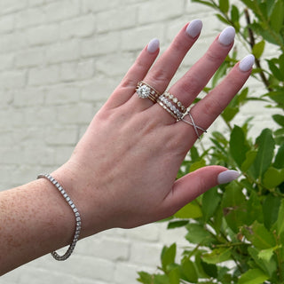 2.40ctw Shared Prong Band  Lindsey Leigh Jewelry.
