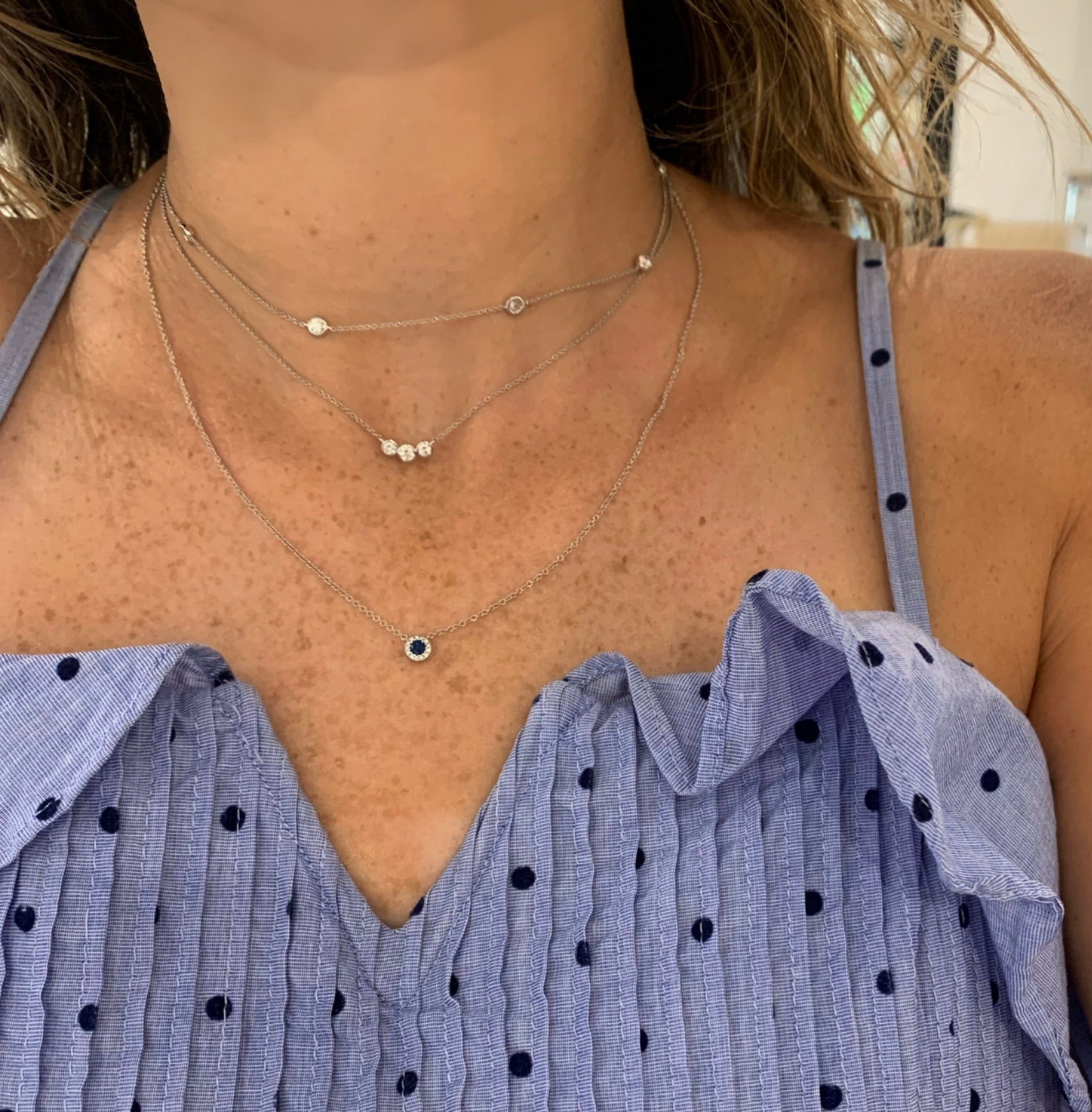 3 Diamond Bubble Necklace – Lindsey Leigh Jewelry