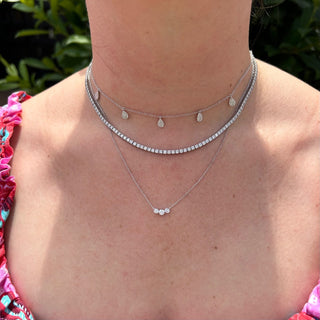3 Diamond Bubble Necklace  Lindsey Leigh Jewelry.
