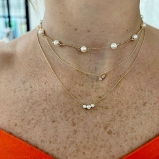 3 Diamond Bubble Necklace  Lindsey Leigh Jewelry.
