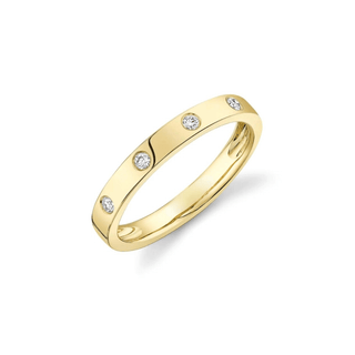 4 Diamond Gold Band  Lindsey Leigh Jewelry.
