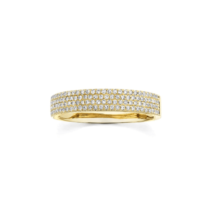 4 Row Pave Band - Lindsey Leigh Jewelry