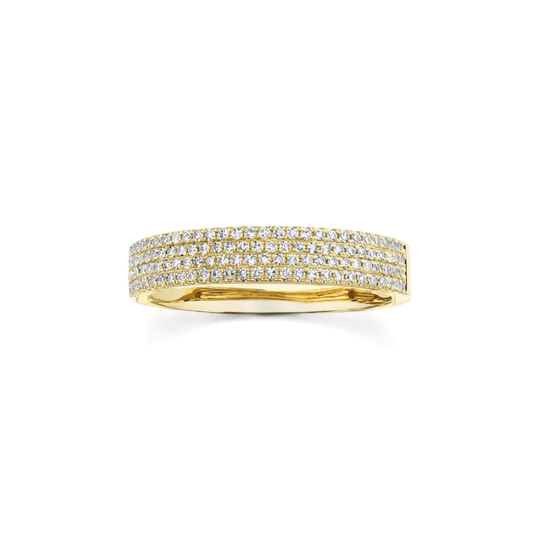 4 Row Pave Band – Lindsey Leigh Jewelry