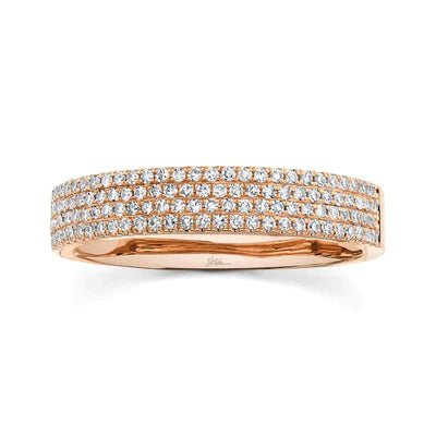 4 Row Pave Band - Lindsey Leigh Jewelry