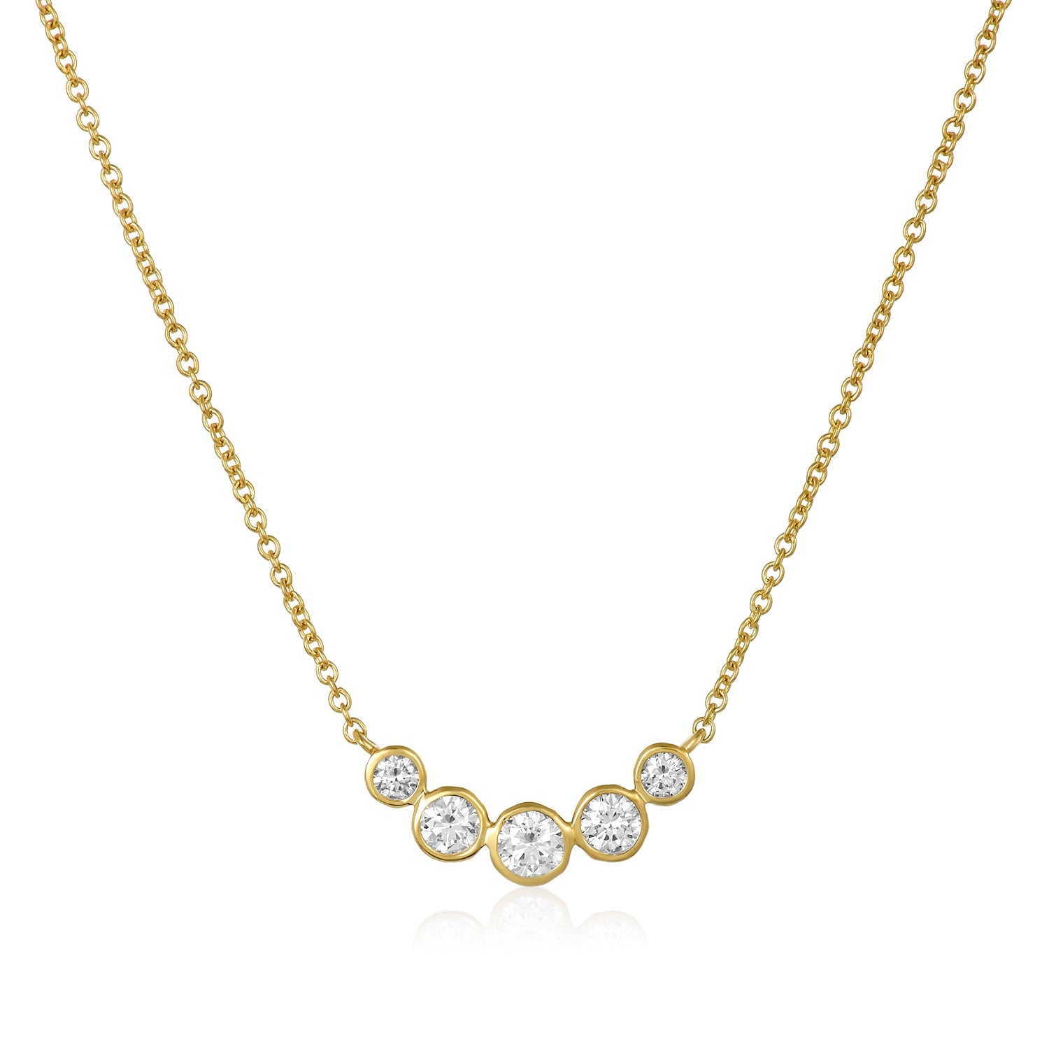5 Diamond Bubble Necklace – Lindsey Leigh Jewelry