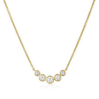 5 Diamond Bubble Necklace  Lindsey Leigh Jewelry.
