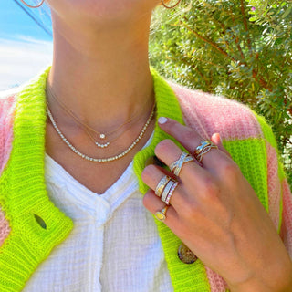 5 Diamond Bubble Necklace  Lindsey Leigh Jewelry.
