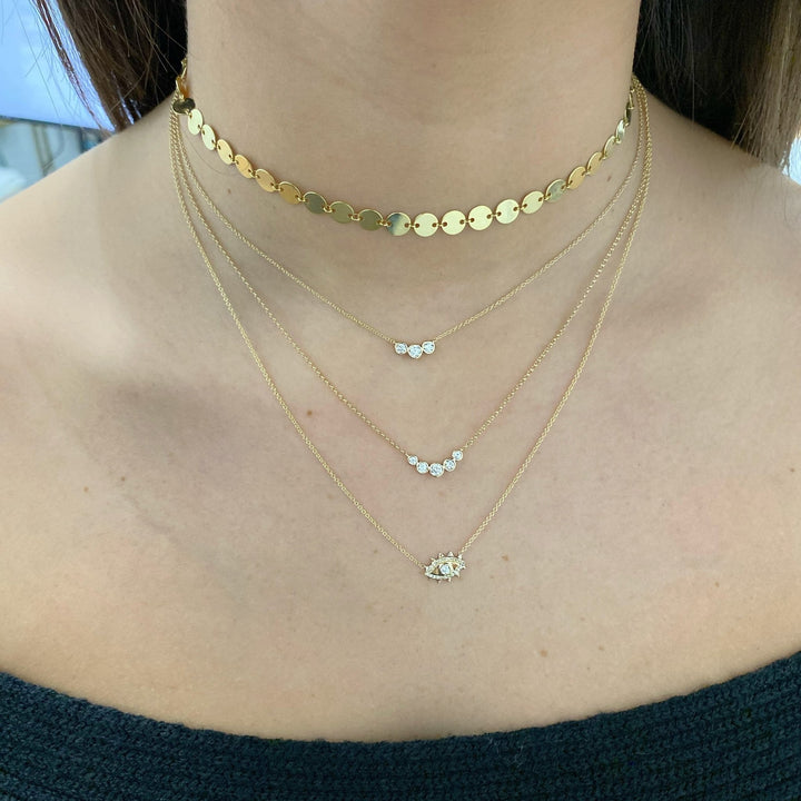 5 Diamond Bubble Necklace - Lindsey Leigh Jewelry