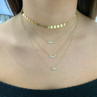 5 Diamond Bubble Necklace  Lindsey Leigh Jewelry.
