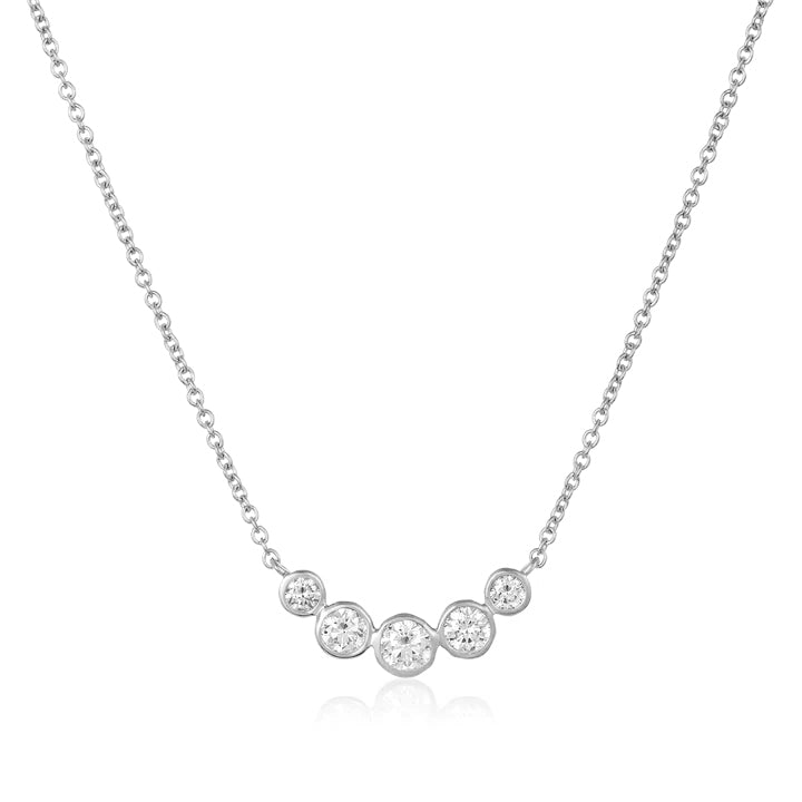 Five Diamond Comet Necklace – S. Bell Designs