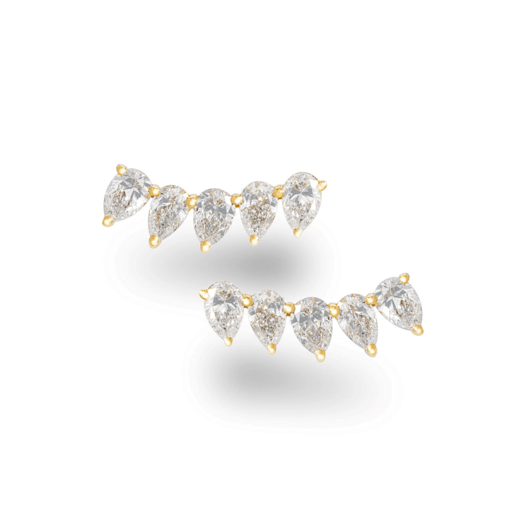 5 Pear Diamond Studs - Lindsey Leigh Jewelry