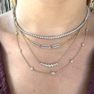 7 Diamond Bubble Necklace  Lindsey Leigh Jewelry.
