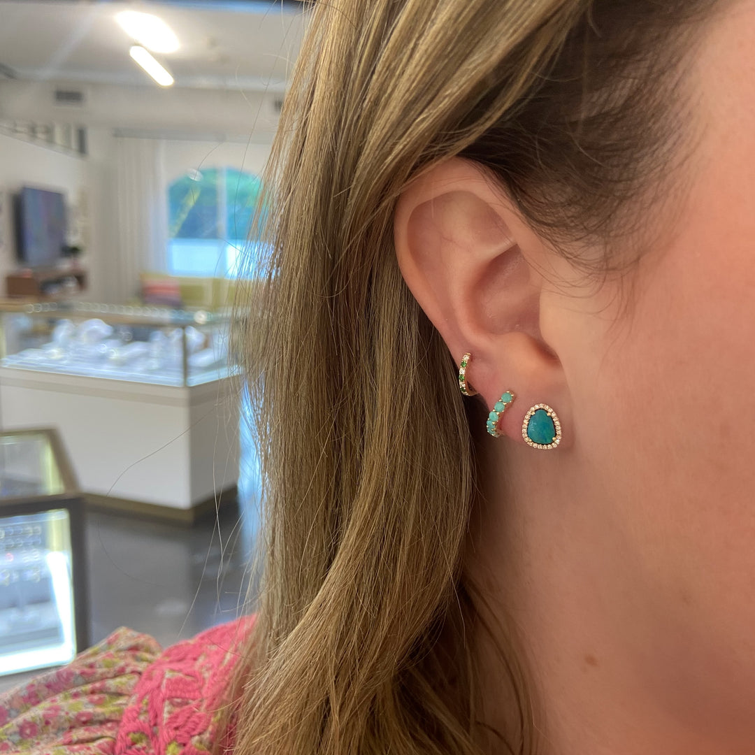 Diamond Opal Earrings