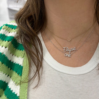 Diamond Script Personalized Name Necklace  Lindsey Leigh Jewelry.
