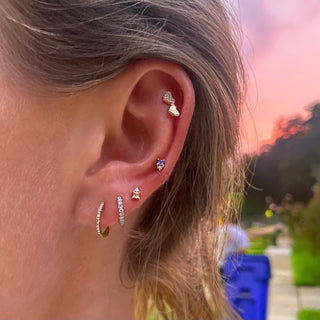 Large Classic Diamond Huggies  Lindsey Leigh Jewelry.

