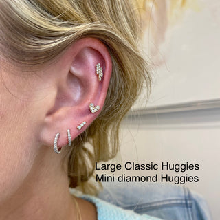 Large Classic Diamond Huggies  Lindsey Leigh Jewelry.
