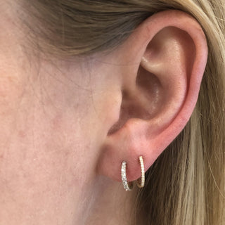 Large Classic Diamond Huggies  Lindsey Leigh Jewelry.
