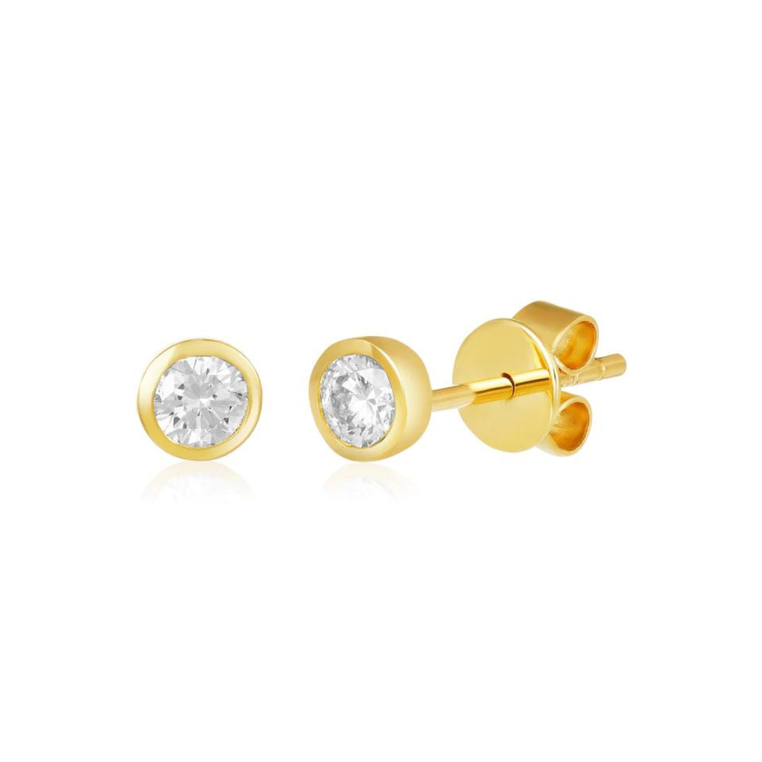 Bezel Studs – Lindsey Leigh Jewelry