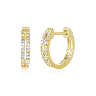 Double Diamond Huggies  Lindsey Leigh Jewelry.
