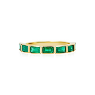 Baguette Gemstone Bezel Band  Lindsey Leigh Jewelry.

