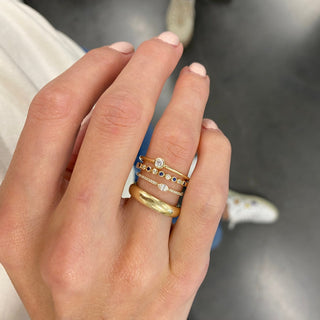 Alternating Diamond & Gemstone Bezel Band  Lindsey Leigh Jewelry.
