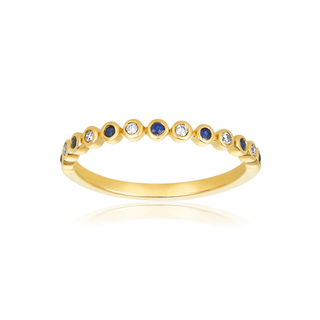 Alternating Diamond & Gemstone Bezel Band  Lindsey Leigh Jewelry.
