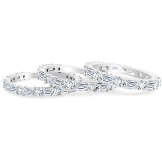 Alternating Round and Baguette Band  Lindsey Leigh Jewelry.
