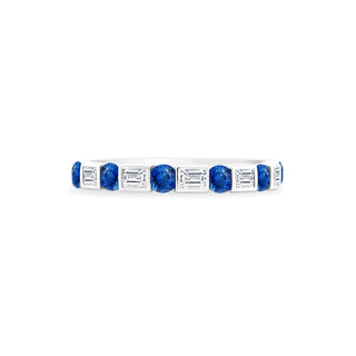 Alternating Round and Baguette Bezel Band  Lindsey Leigh Jewelry.
