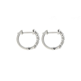 Alternating Round and Baguette Huggies  Lindsey Leigh Jewelry.
