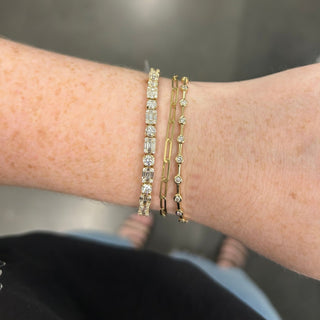 Alternating Round Mosaic Tennis Bracelet  Lindsey Leigh Jewelry.
